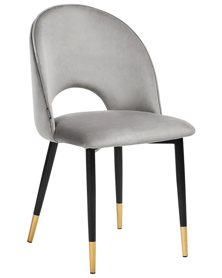 Set of 2 Dining Chairs Velvet Grey Xera
