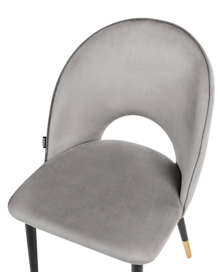 Set of 2 Dining Chairs Velvet Grey Xera