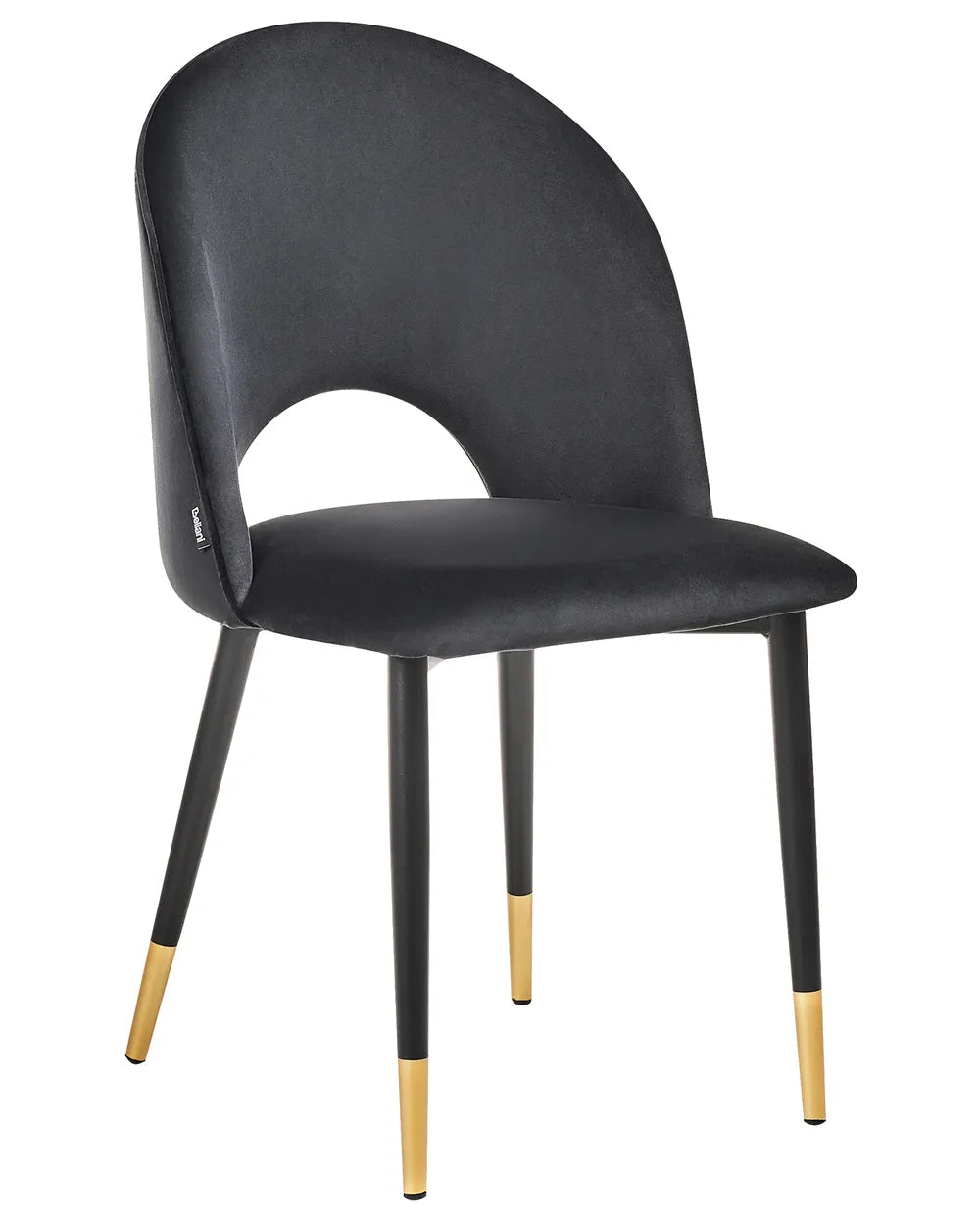 Set of 2 Dining Chairs Velvet Black Xera
