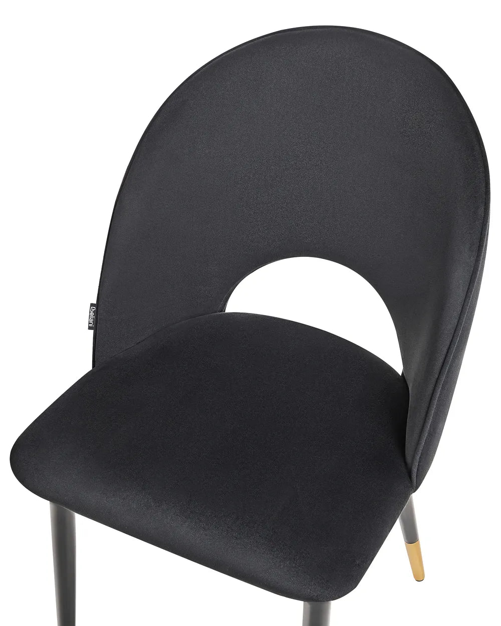 Set of 2 Dining Chairs Velvet Black Xera