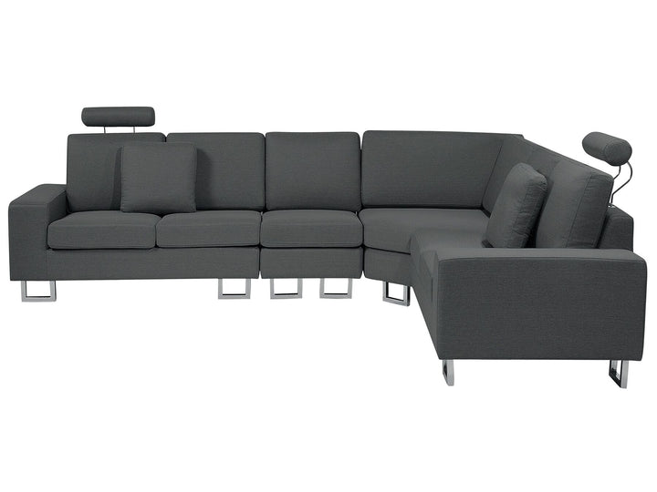 Stockholm Left Hand Corner Fabric Sofa Dark Grey