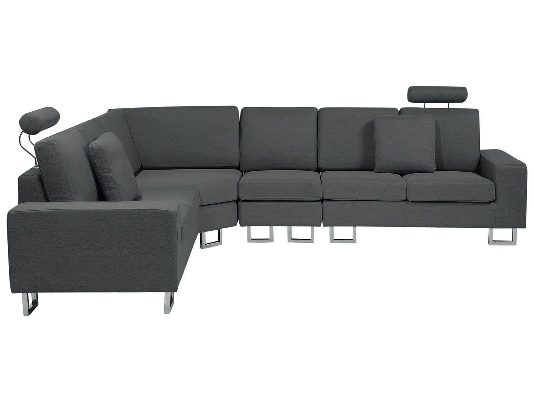 Stockholm Right Hand Corner Fabric Sofa Dark Grey
