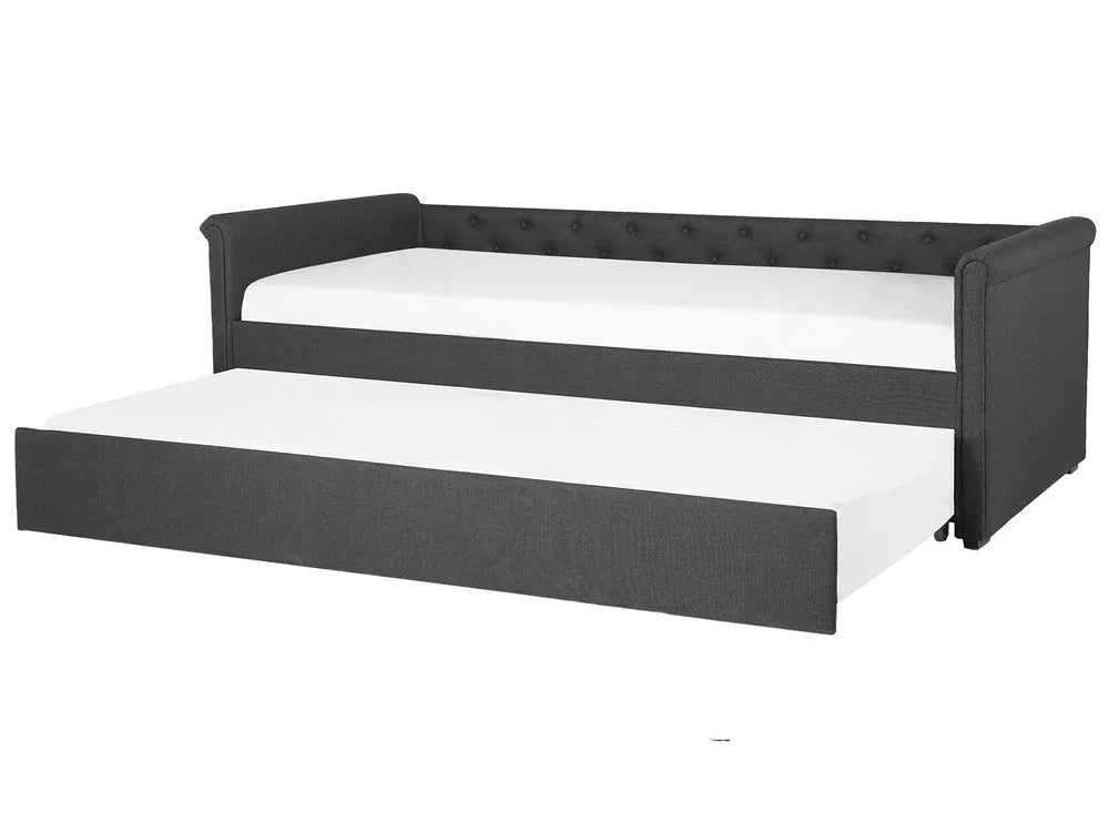 Trundle Bed Fabric Charlesten 80 x 200 cm (EU Small Single) Dark Grey