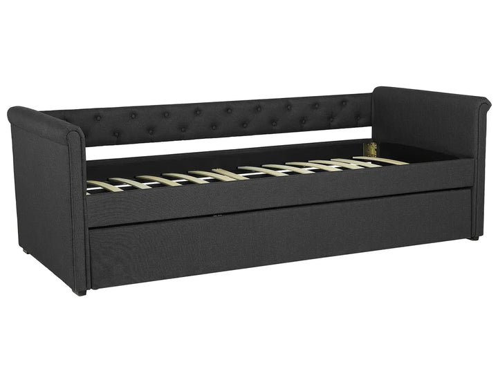 Trundle Bed Fabric Charlesten 80 x 200 cm (EU Small Single) Dark Grey