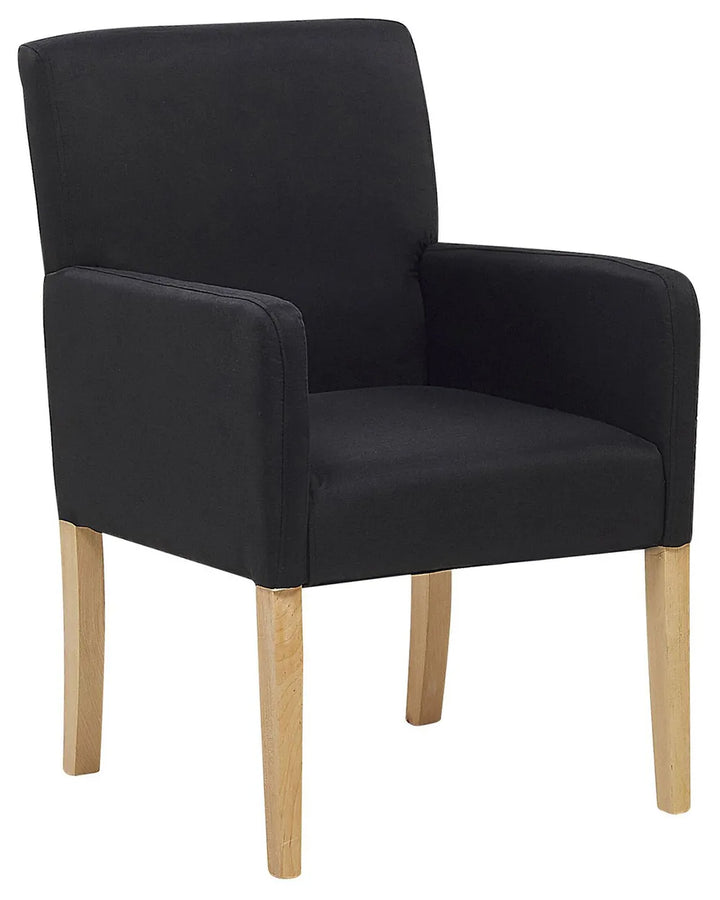 Dining Chair Fabric Black Jean