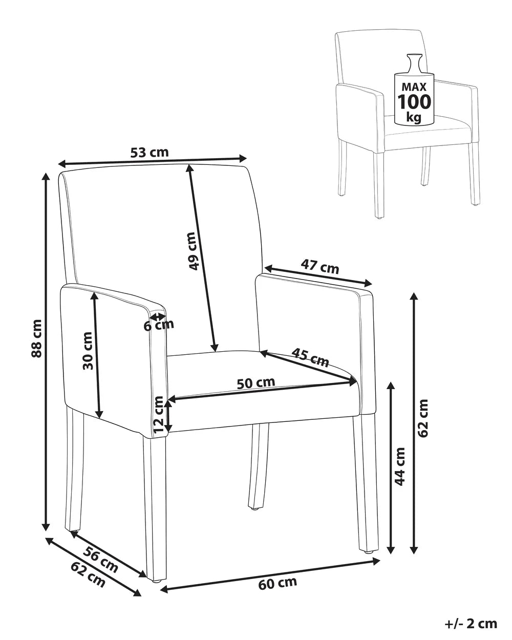 Dining Chair Fabric Grey Jean
