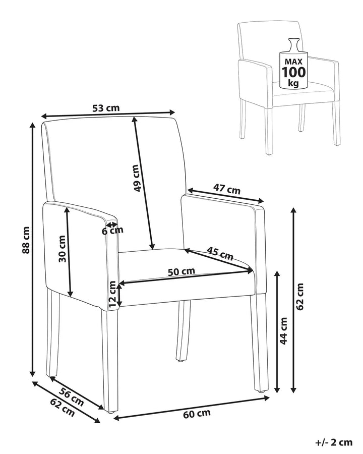 Dining Chair Fabric Grey Jean