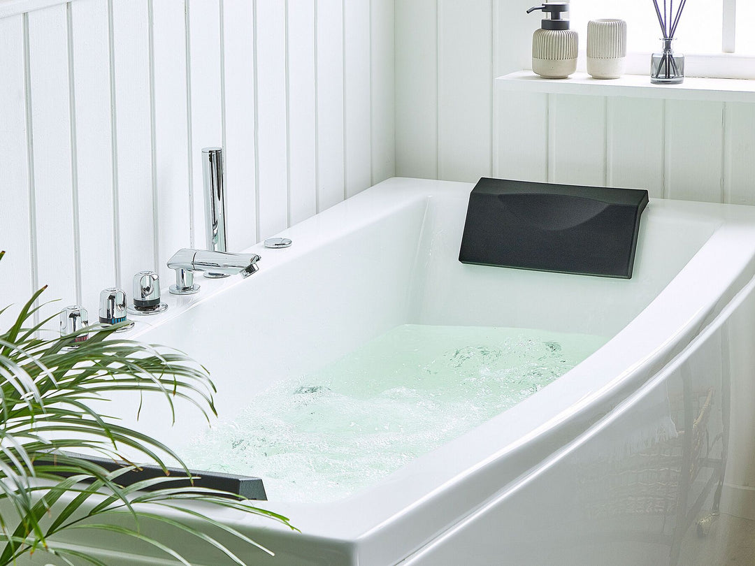 Whirlpool Bath with LED 1730 x 820 mm White Moor