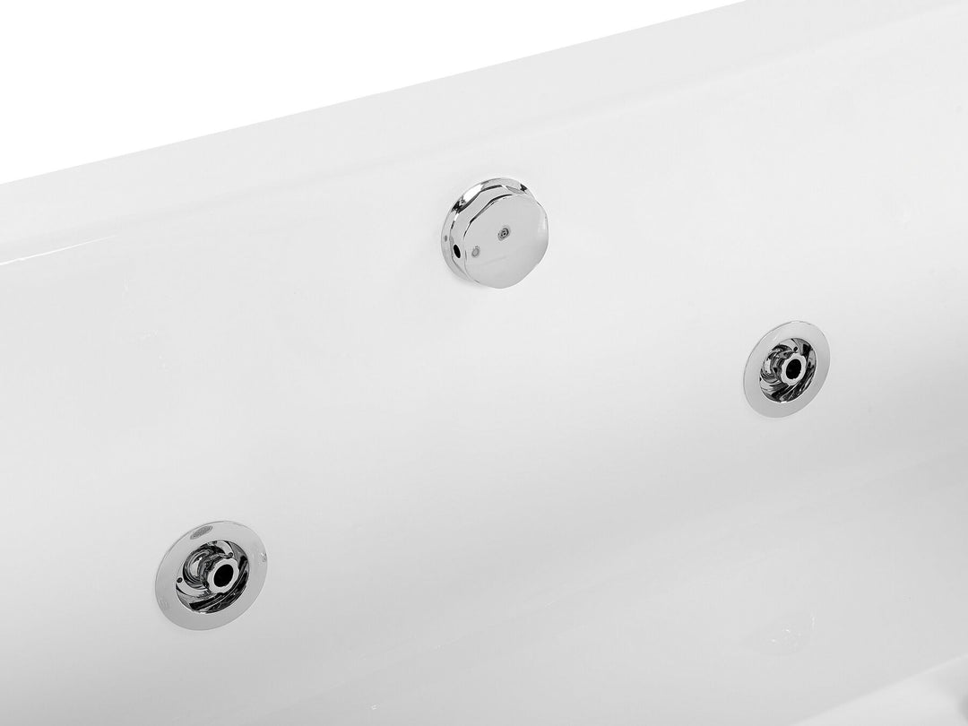 Whirlpool Bath with LED 1730 x 820 mm White Moor