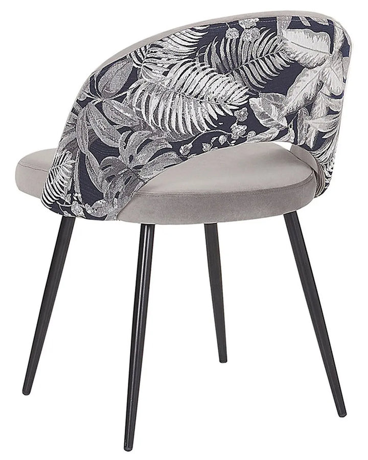 Set of 2 Dining Chairs Velvet Grey Maurice