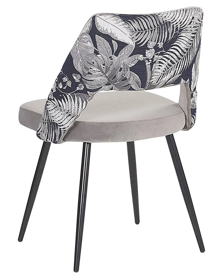 Set of 2 Dining Chairs Velvet Grey Scarlet