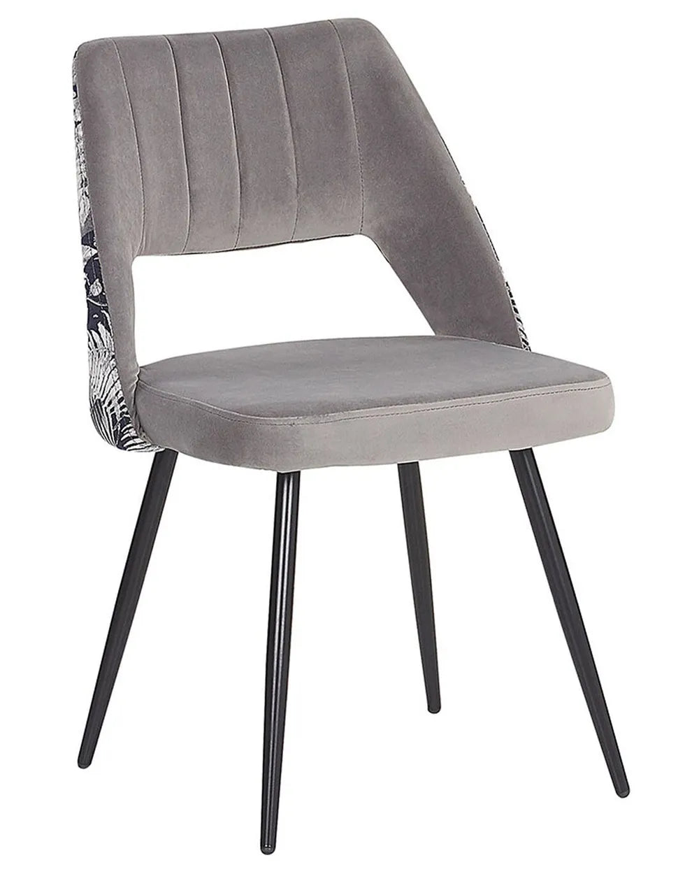 Set of 2 Dining Chairs Velvet Grey Scarlet