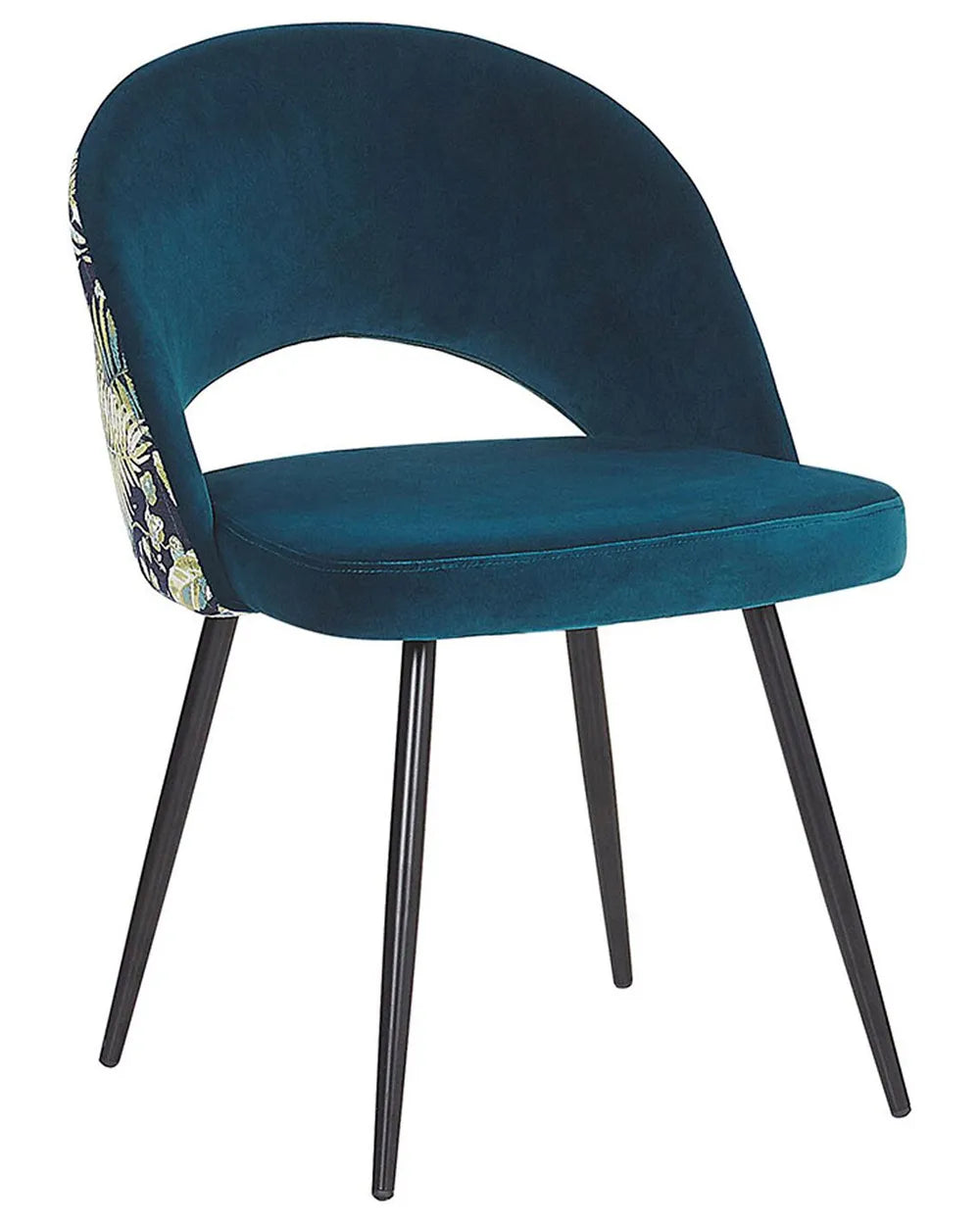 Set of 2 Dining Chairs Velvet Sea Blue Maurice