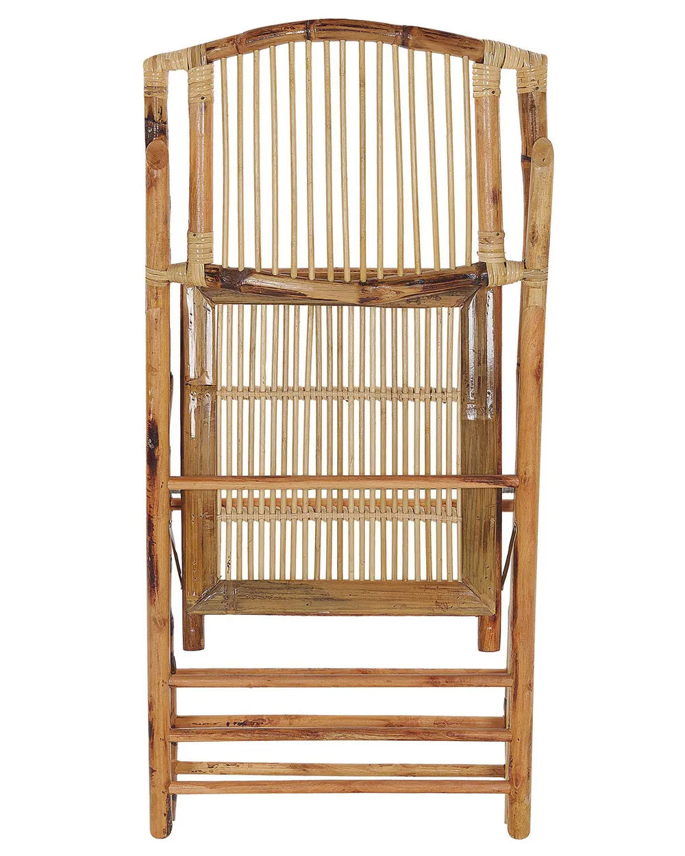 Set of 4 Dining Chairs Folding Bamboo Natural Brey