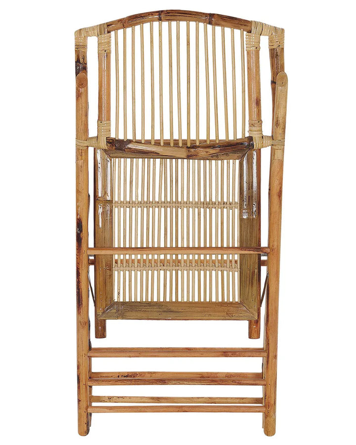 Set of 4 Dining Chairs Folding Bamboo Natural Brey