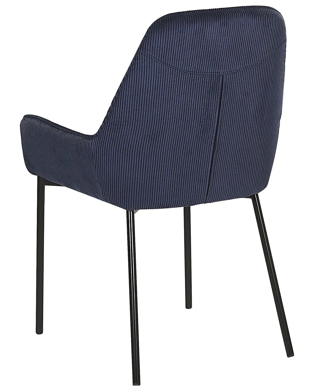 Set of 2 Dining Chairs Corduroy Dark Blue Ophelia
