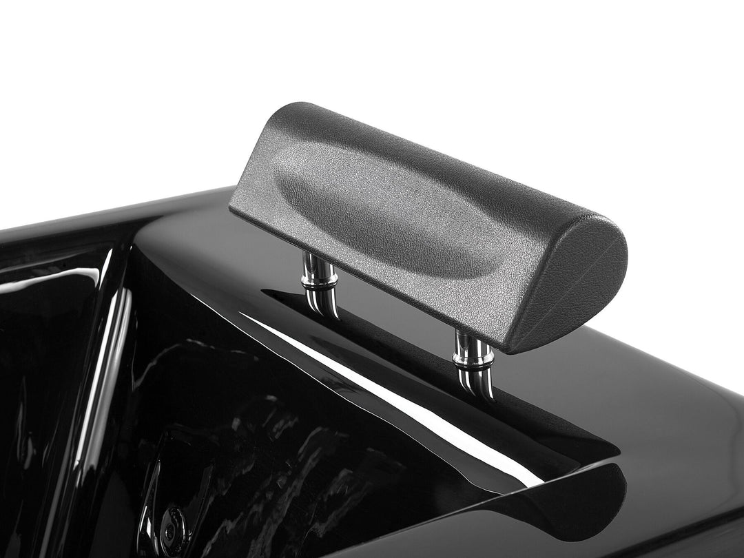 Whirlpool Bath with LED 1720 x 830 mm Black Montego