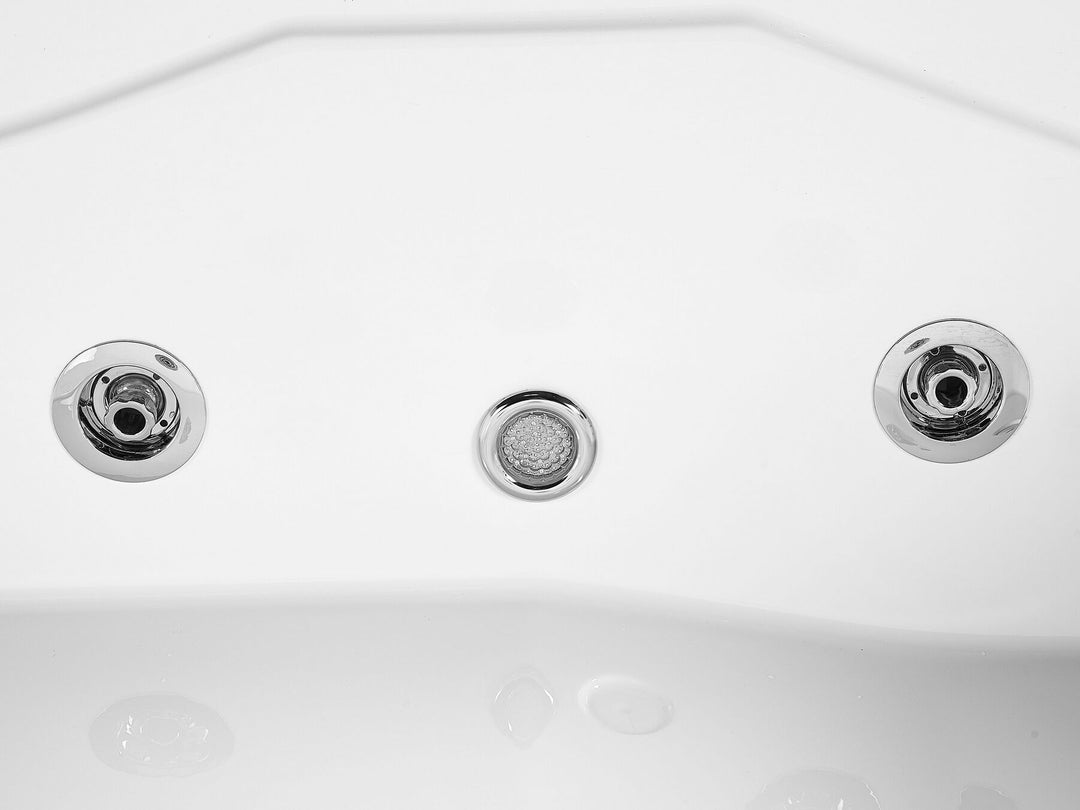Right Hand Whirlpool Corner Bath with LED 1800 x 1200 mm White Calama