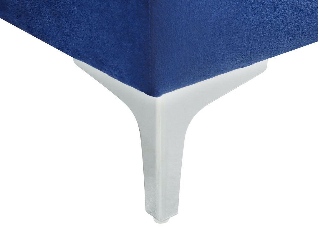 Timra Right Hand Velvet Corner Sofa Navy Blue