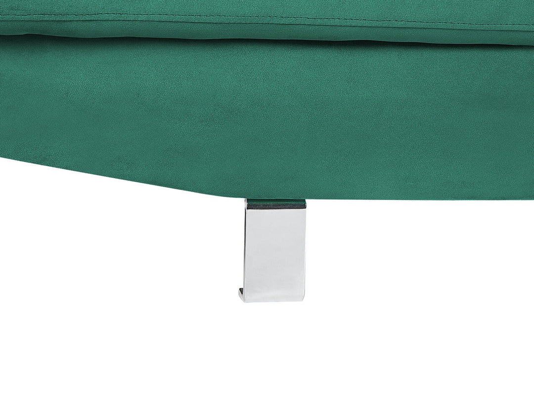 Norrea Left Hand Corner Velvet Sofa Green