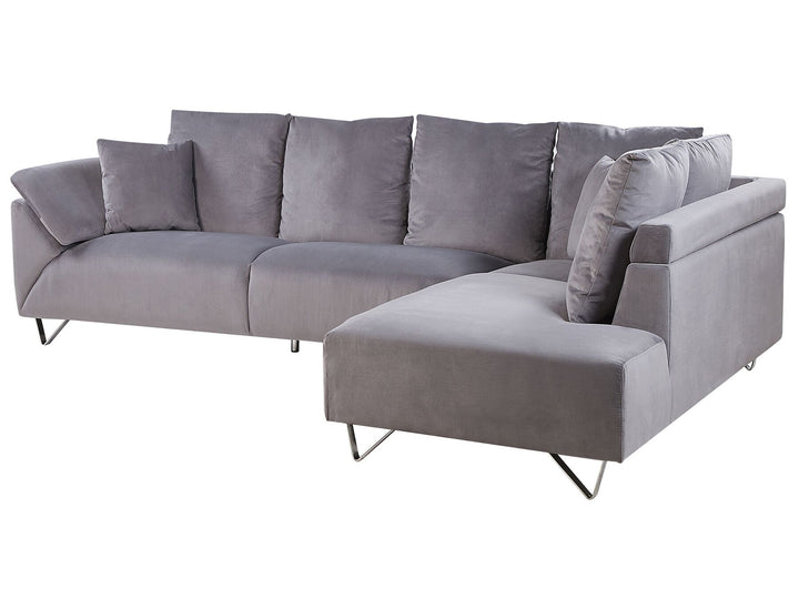 Lunner Left Hand Corduroy Corner Sofa Grey