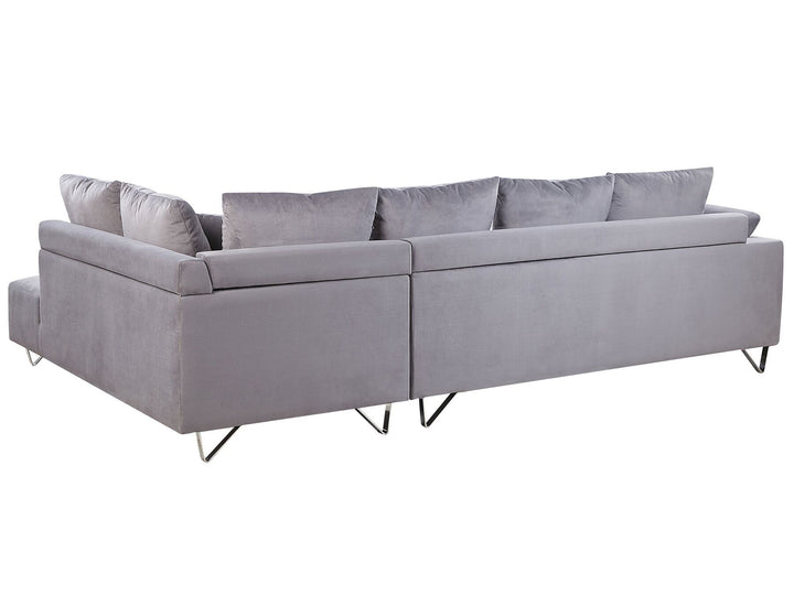 Lunner Left Hand Corduroy Corner Sofa Grey