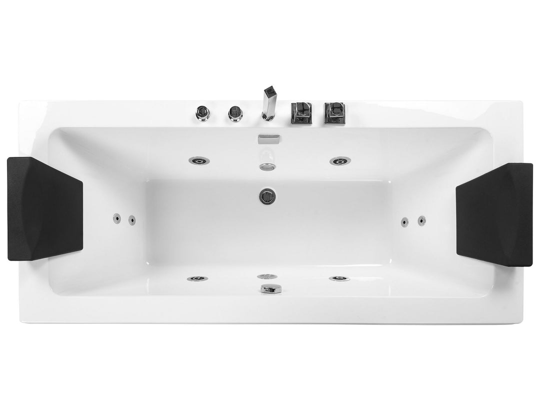 Whirlpool Bath with LED 1700 x 750 mm White Galley