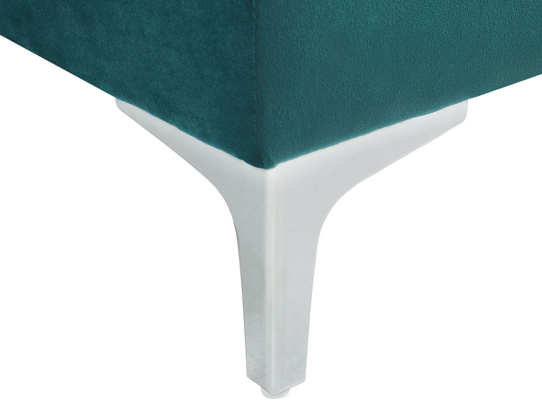 Timra Right Hand Velvet Corner Sofa Green
