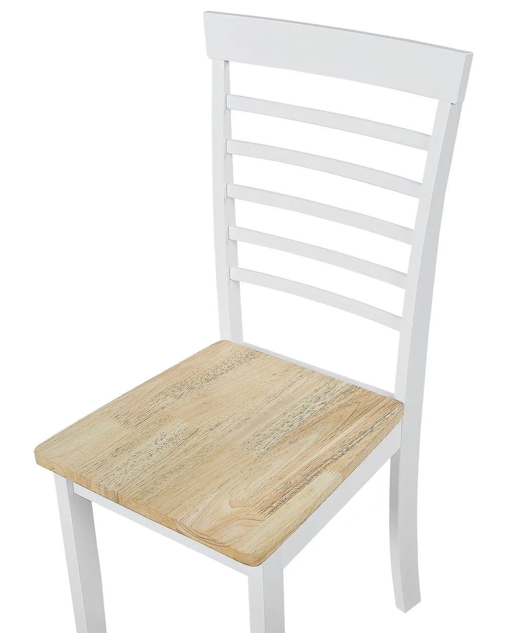 Set of 2 Dining Chairs Wood White Seo