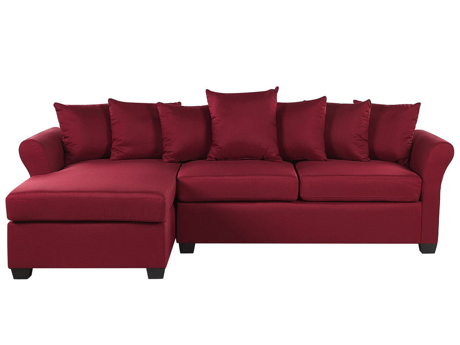 Vikna Right Hand Corner Sofa Dark Red