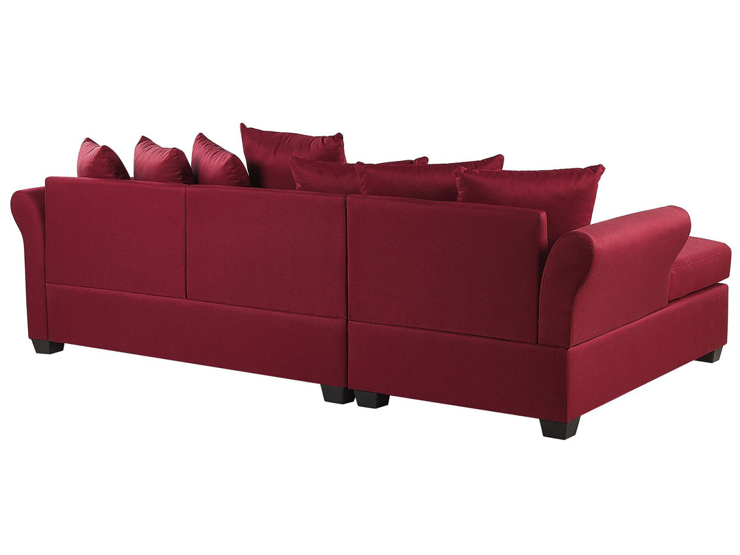 Vikna Right Hand Corner Sofa Dark Red