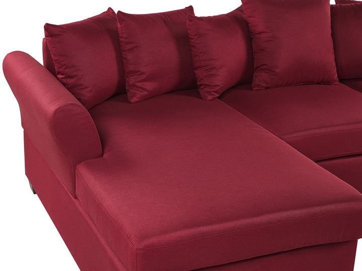 Vikna Right Hand Corner Sofa Dark Red