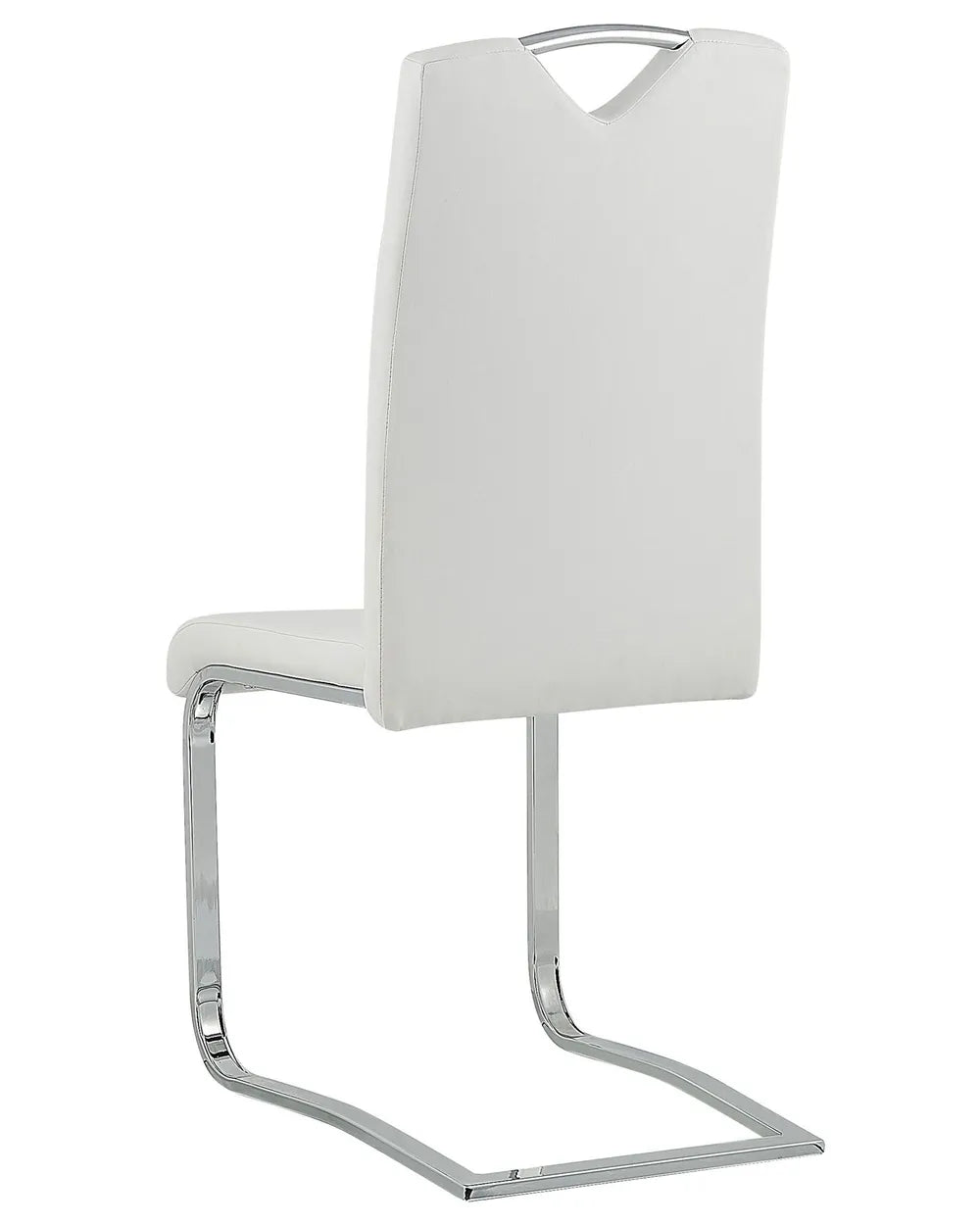 Set of 2 Dining Chairs Faux Leather Off-White Henry