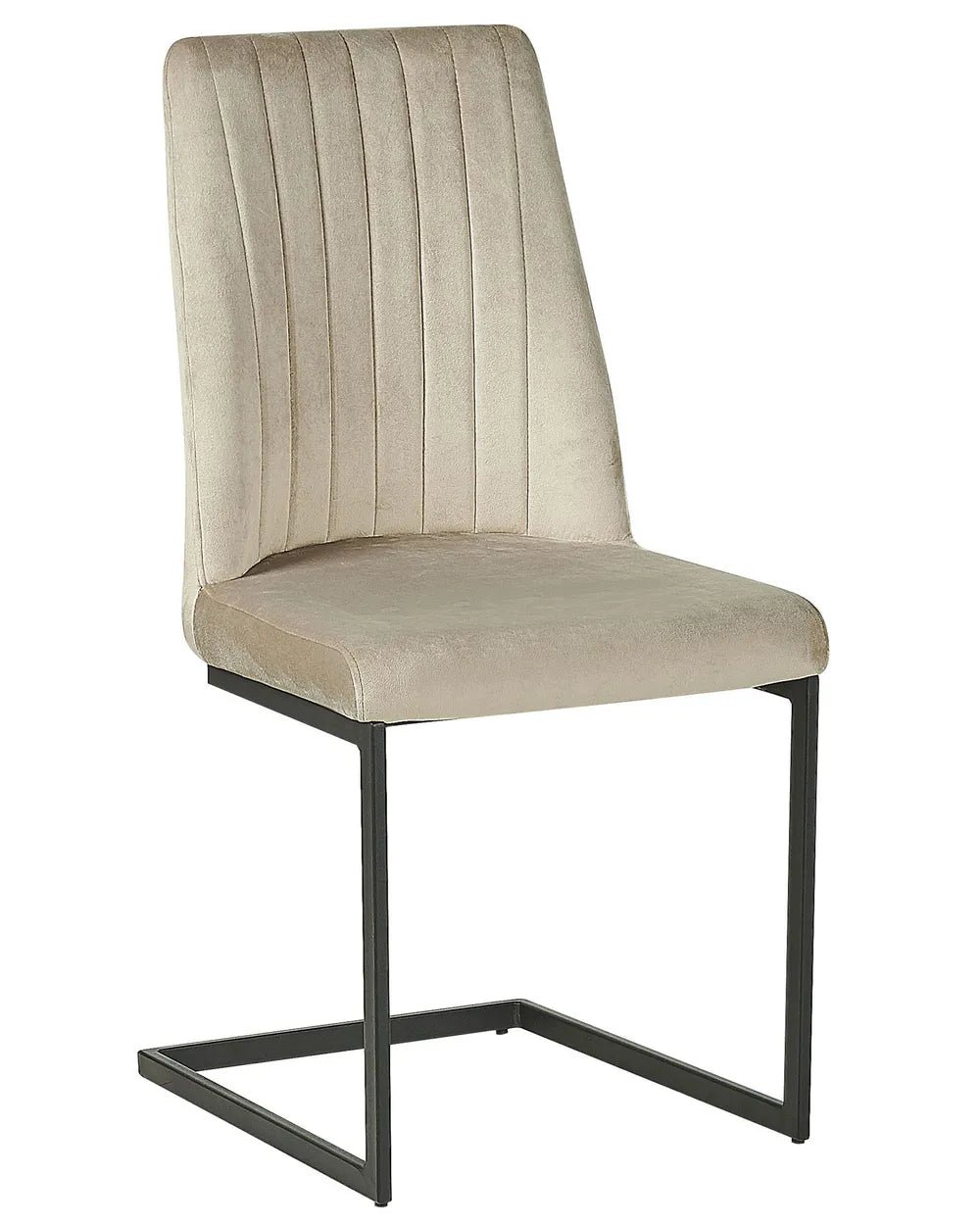 Set of 2 Dining Chairs Velvet Taupe Coney