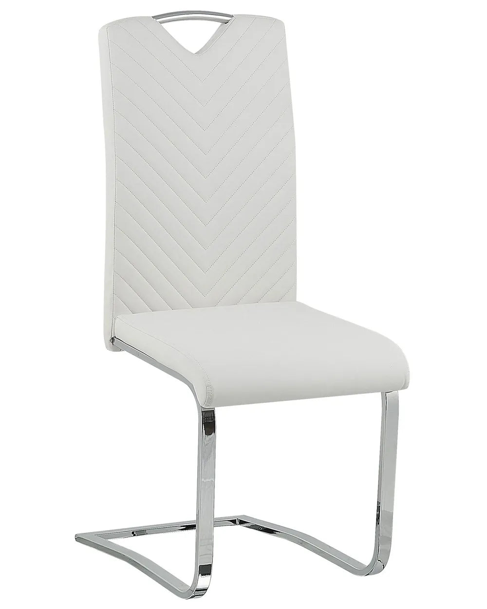 Set of 2 Dining Chairs Faux Leather Off-White Henry