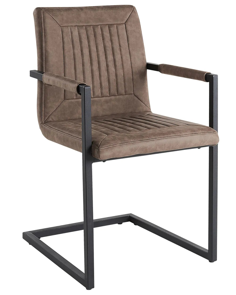 Set of 2 Conference Chairs Faux Leather Brown Tyler