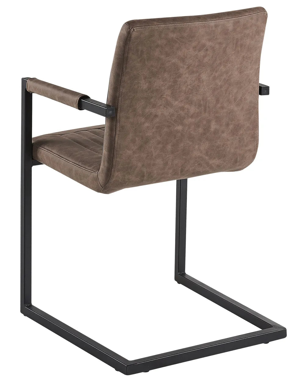 Set of 2 Conference Chairs Faux Leather Brown Tyler