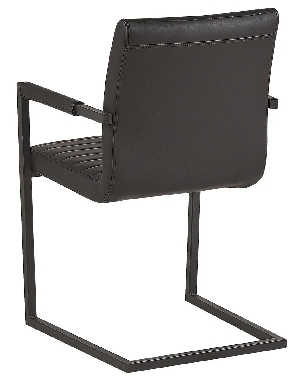 Set of 2 Conference Chairs Faux Leather Black Jen