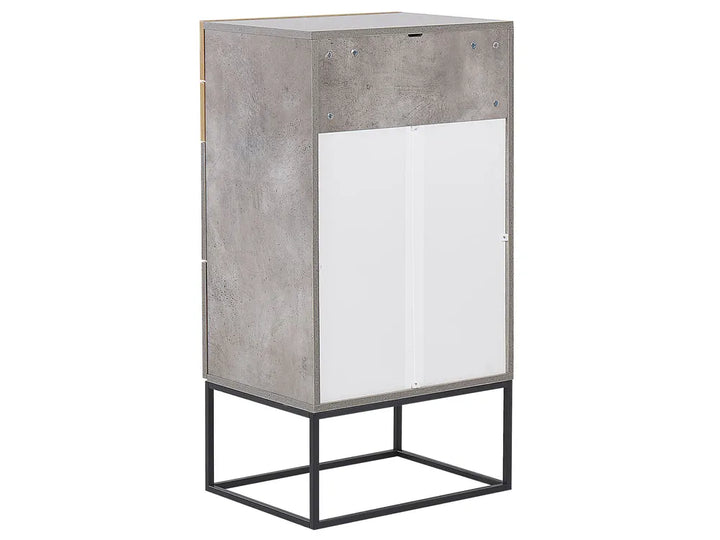 4 Drawer Chest Grey Concrete Effect Brunz