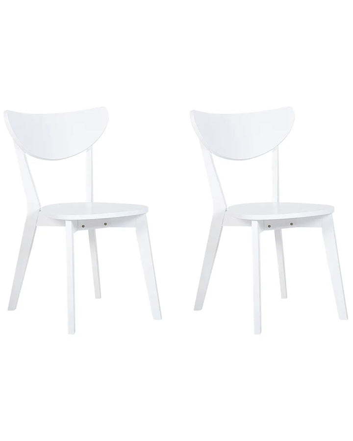 Set of 2 Dining Chairs White Vye
