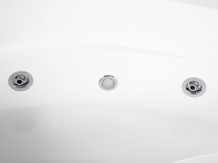 Right Hand Whirlpool Corner Bath with LED 1500 x 1000 mm White Neiva