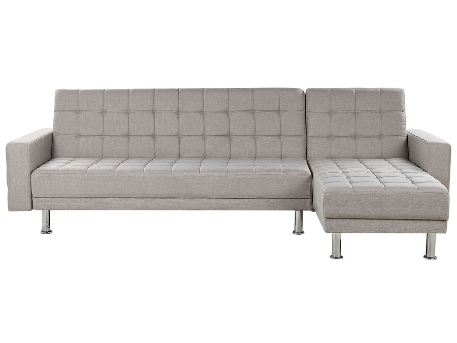 Nesset Fabric Corner Sofa Bed Light Grey