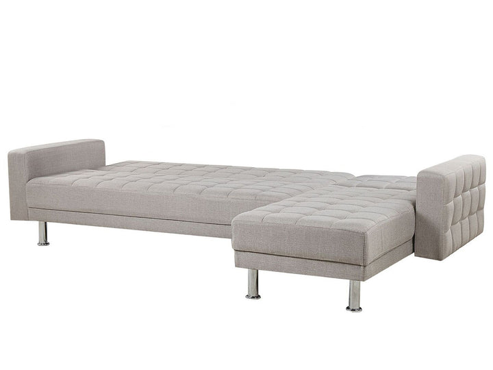 Nesset Fabric Corner Sofa Bed Light Grey