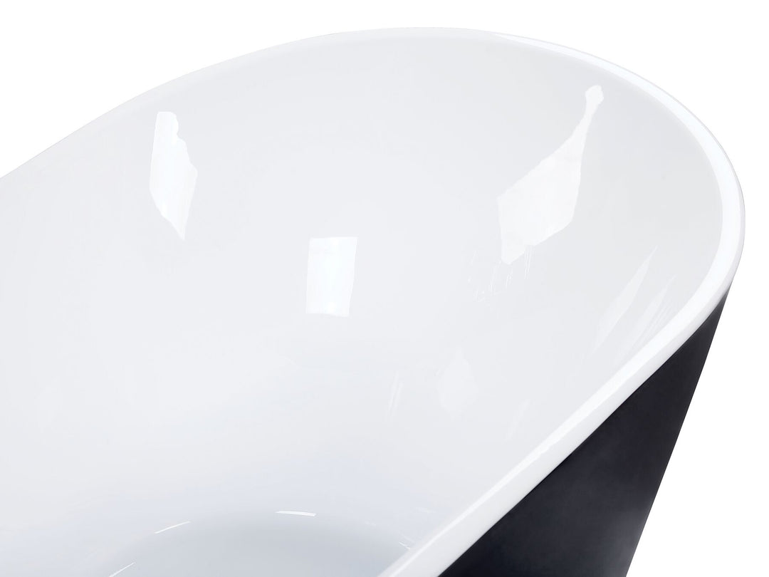 Freestanding Bath 1500 x 750 mm Black  Antigua