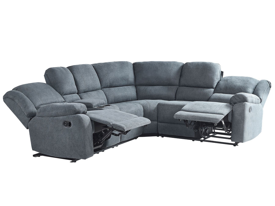 Rokke Corner Fabric Manual Recliner Sofa Grey