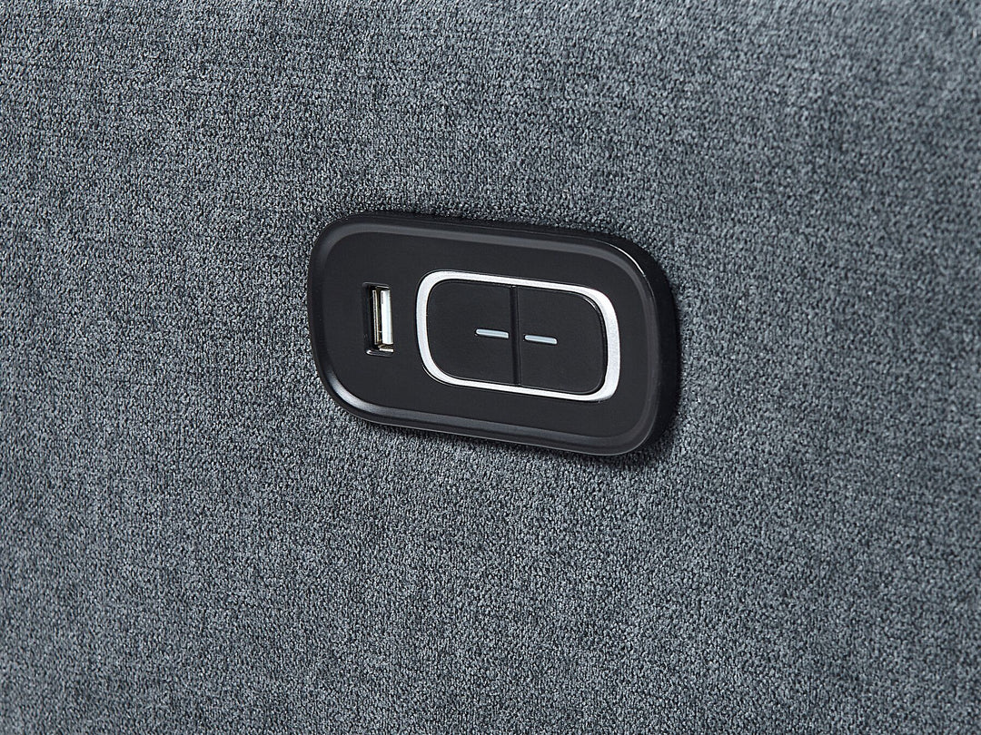 Rokke Corner Fabric Electric Recliner Sofa with USB Port Grey