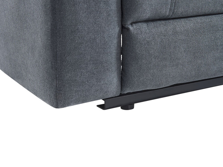 Rokke Corner Fabric Electric Recliner Sofa with USB Port Grey