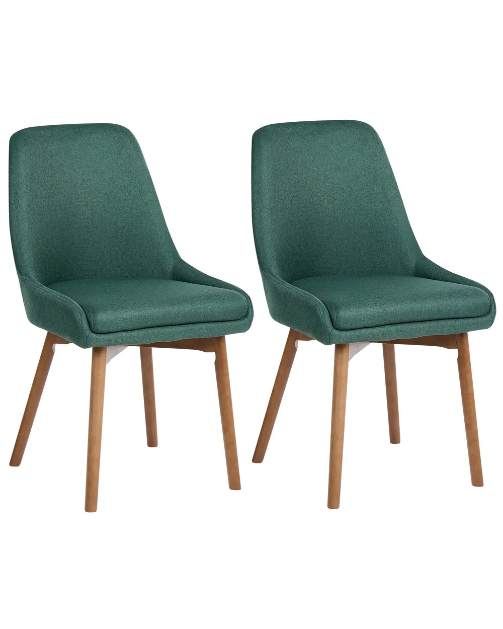 Set of 2 Dining Chairs Dark Green Vive