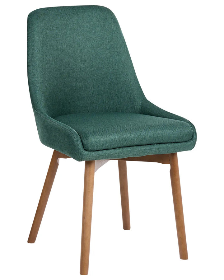 Set of 2 Dining Chairs Dark Green Vive