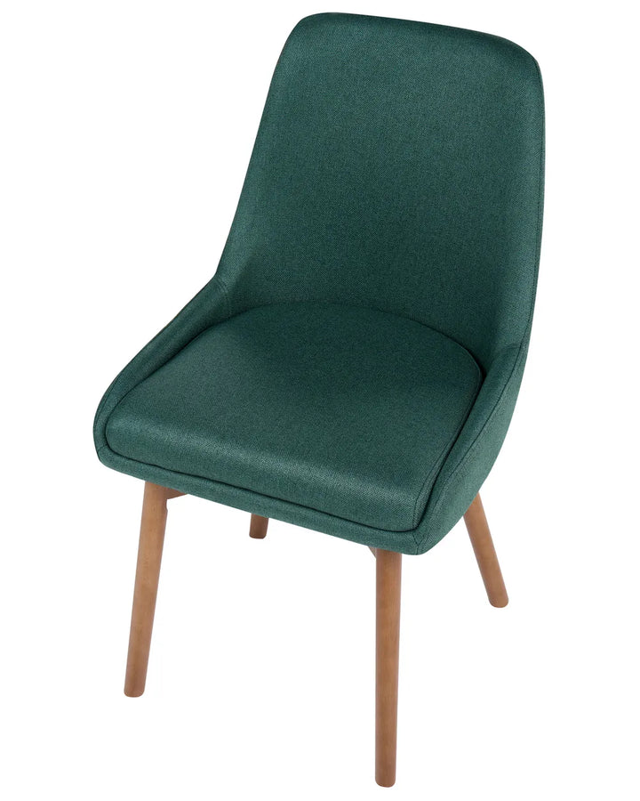 Set of 2 Dining Chairs Dark Green Vive